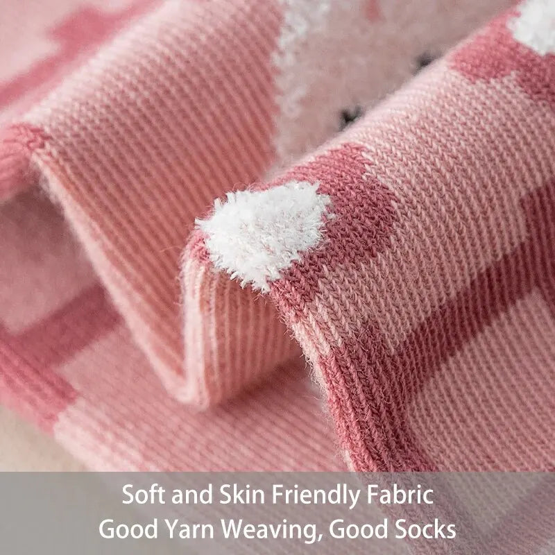 5 Pairs of Cute Cartoon Sweet and Fashionable