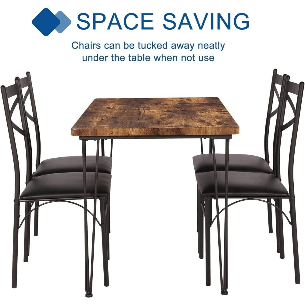 5-Piece Set for Home Kitchen Breakfast Nook, with