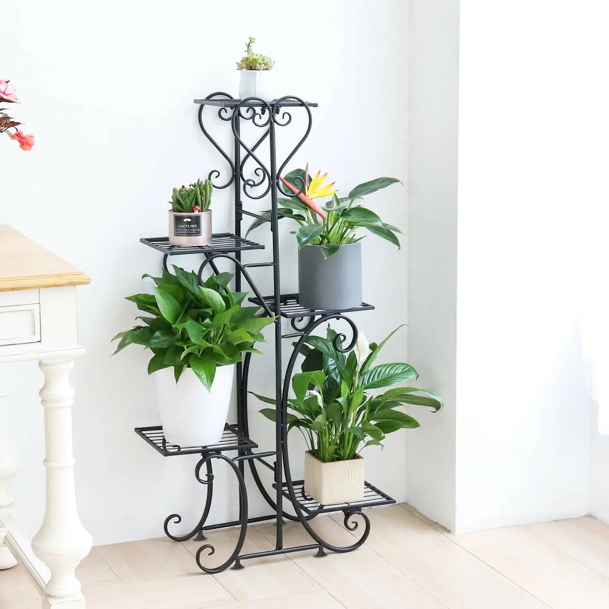 5 Tiered Tall Plant Stand Indoor Iron Planter