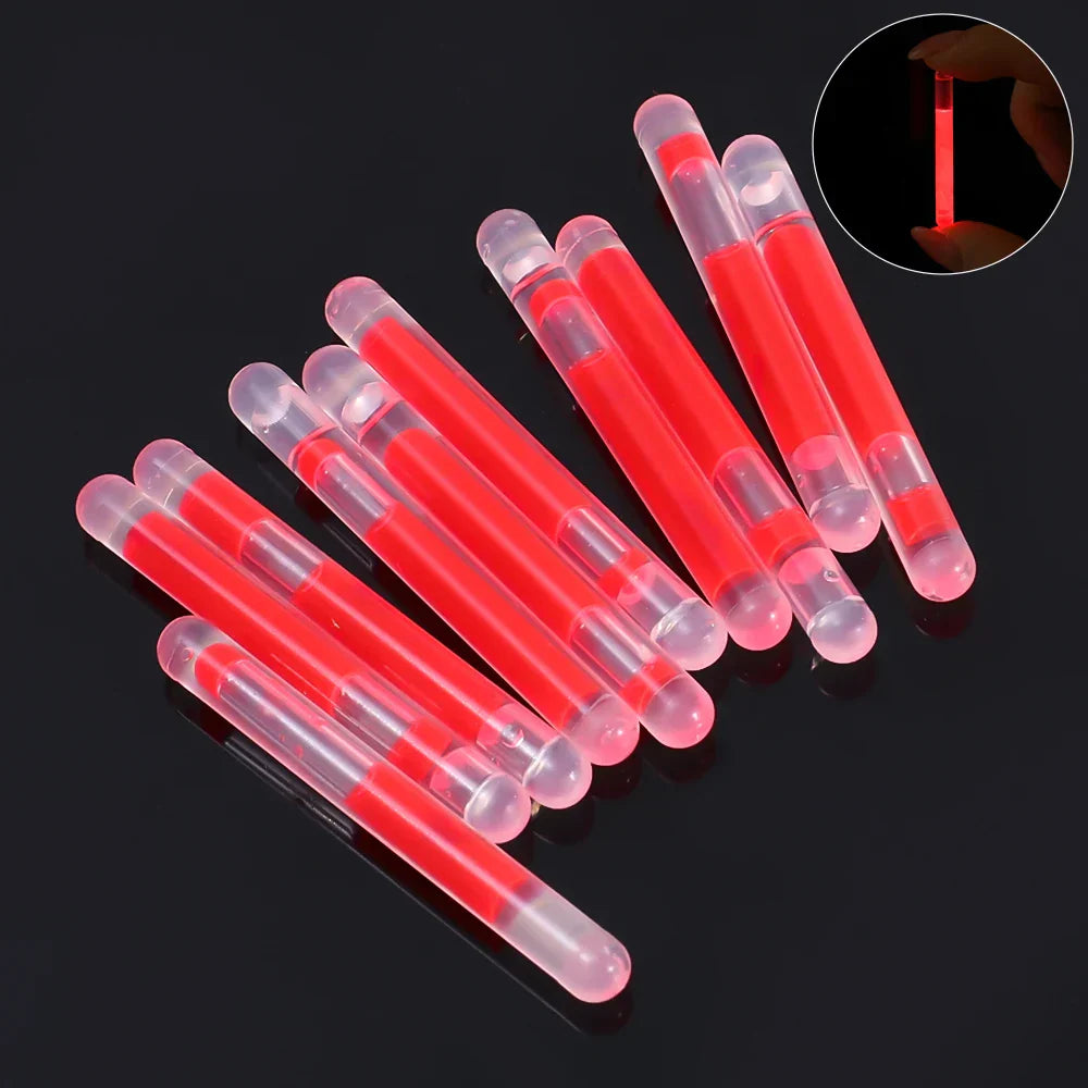 50/100PCS Fireflies Fluorescent Lightstick Light Fishing Float Rod