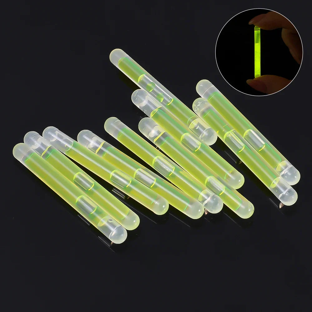 50/100PCS Fireflies Fluorescent Lightstick Light Fishing Float Rod