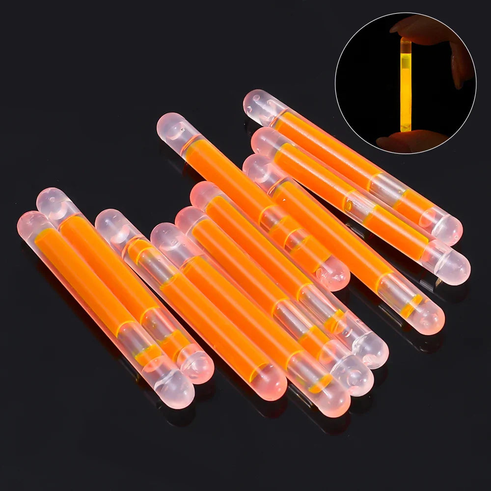 50/100PCS Fireflies Fluorescent Lightstick Light Fishing Float Rod