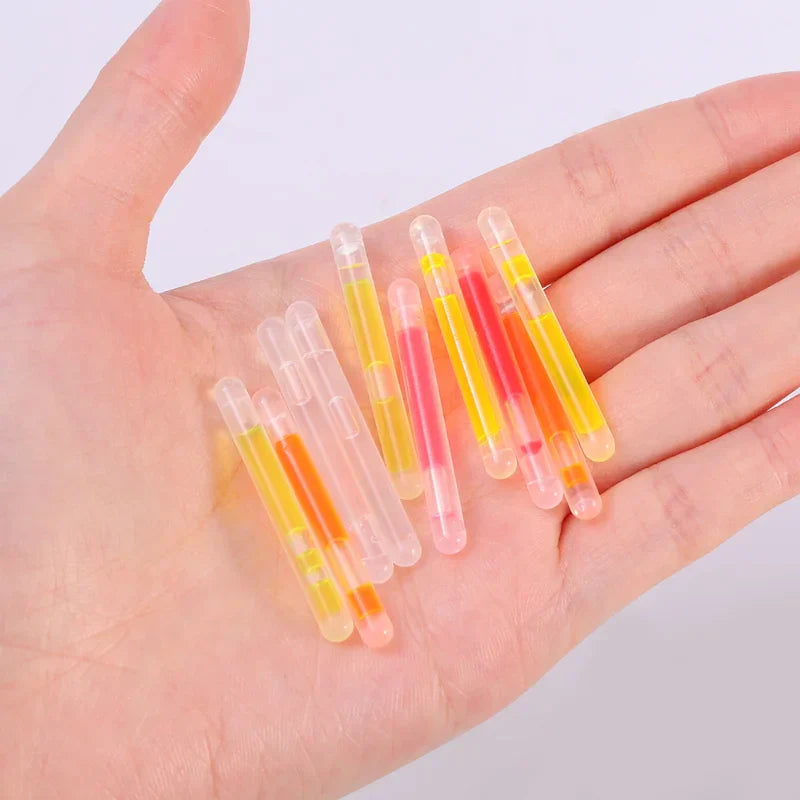 50/100PCS Fireflies Fluorescent Lightstick Light Fishing Float Rod