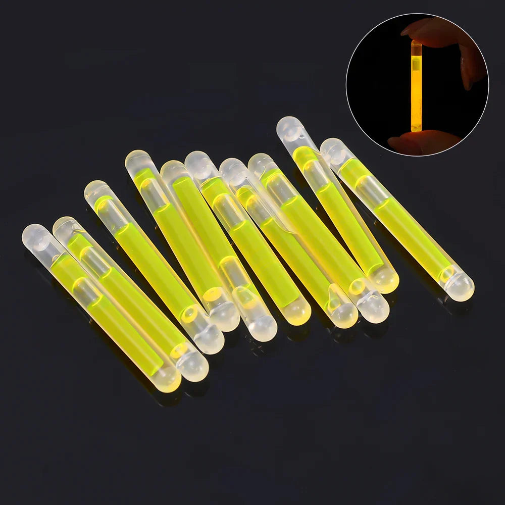 50/100PCS Fireflies Fluorescent Lightstick Light Fishing Float Rod