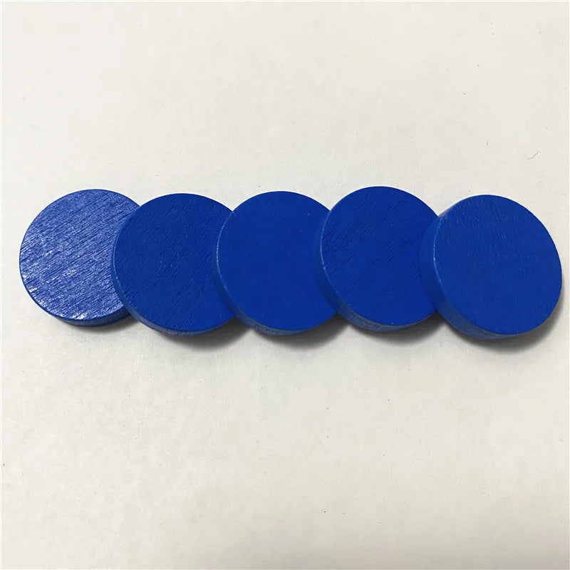 50 Pieces 25*5mm Colorful Wooden Circle Plate Chips