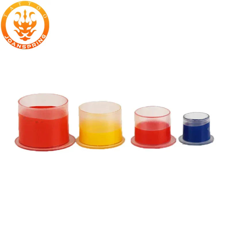 500/1000PCS S/M/L/XL Tattoo Plastic Tattoo Ink Cup Cap