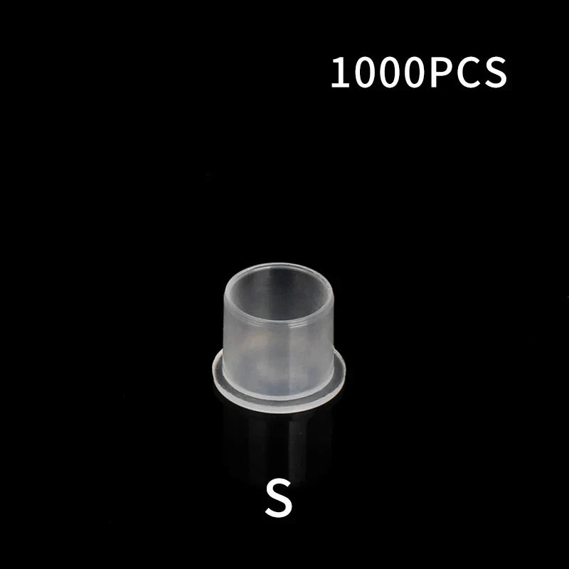 500/1000PCS S/M/L/XL Tattoo Plastic Tattoo Ink Cup Cap