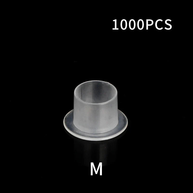 500/1000PCS S/M/L/XL Tattoo Plastic Tattoo Ink Cup Cap