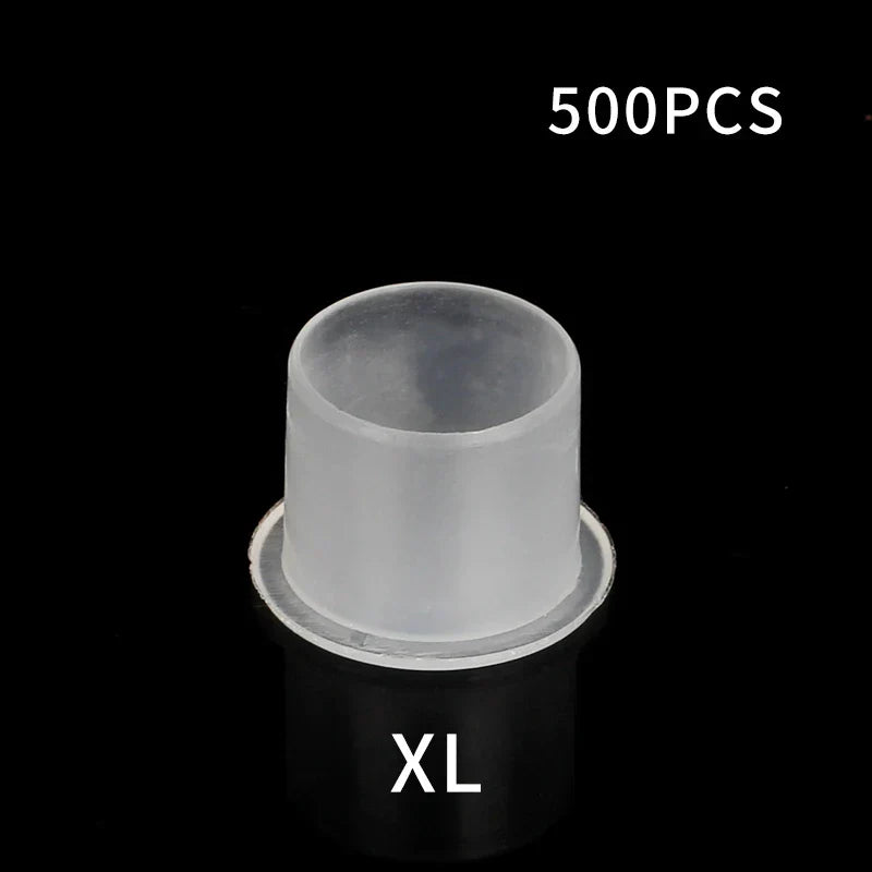 500/1000PCS S/M/L/XL Tattoo Plastic Tattoo Ink Cup Cap