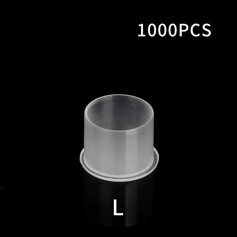 500/1000PCS S/M/L/XL Tattoo Plastic Tattoo Ink Cup Cap