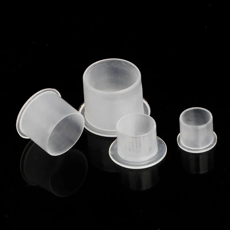 500/1000PCS S/M/L/XL Tattoo Plastic Tattoo Ink Cup Cap