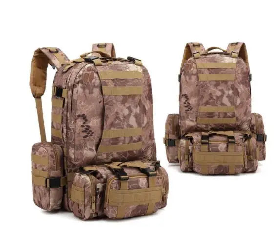 50L Tactical Backpack Men Waterproof 4 In1 Molle