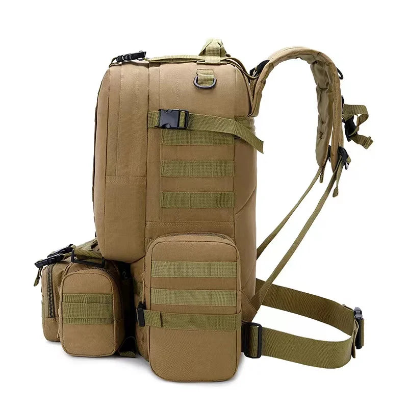 50L Tactical Backpack Men Waterproof 4 In1 Molle