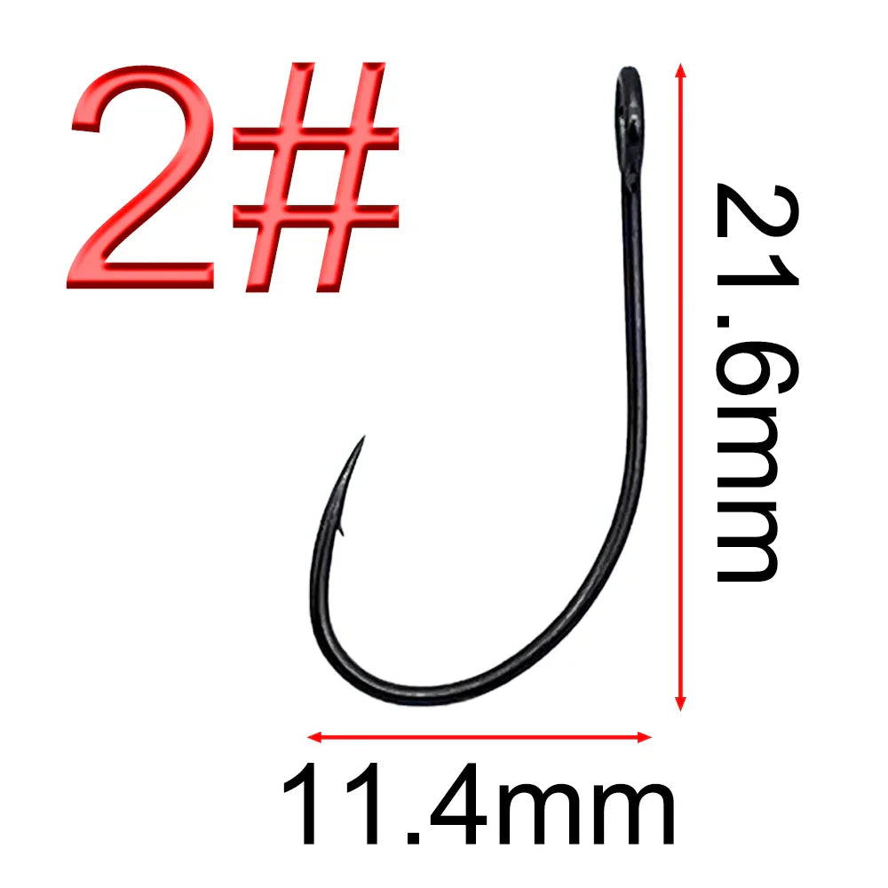50Pcs 8001# lure hook big eye hook Thin