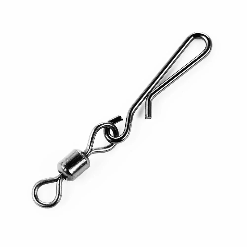 50pcs Box Rolling Swivel With Hanging Snap Fishing