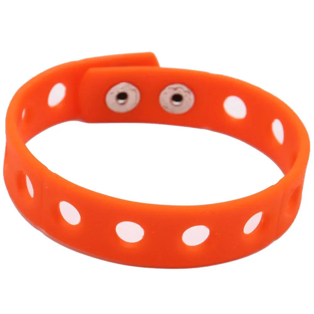 50pcs Wholesale 18cm Silicone Rainbow Color Wristbands Bracelets