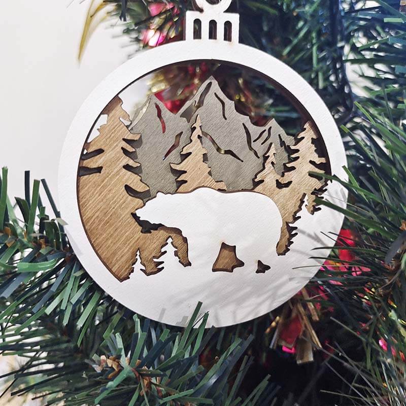 Wooden Handcraft Ornaments Christmas Tree Pendants