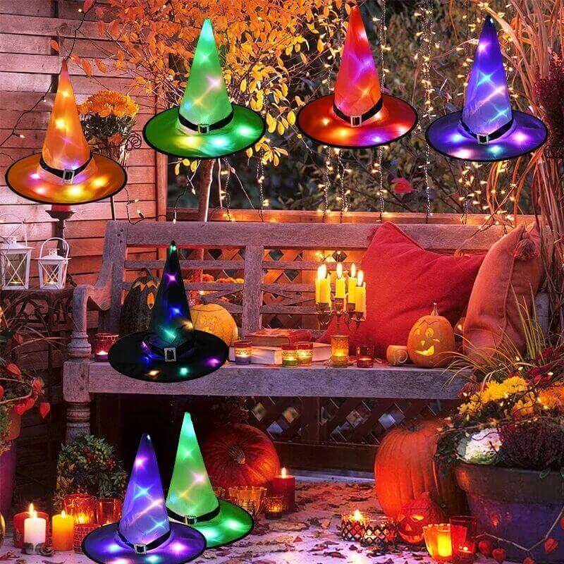Glowing Witch Hat Decorations - 2 in 1