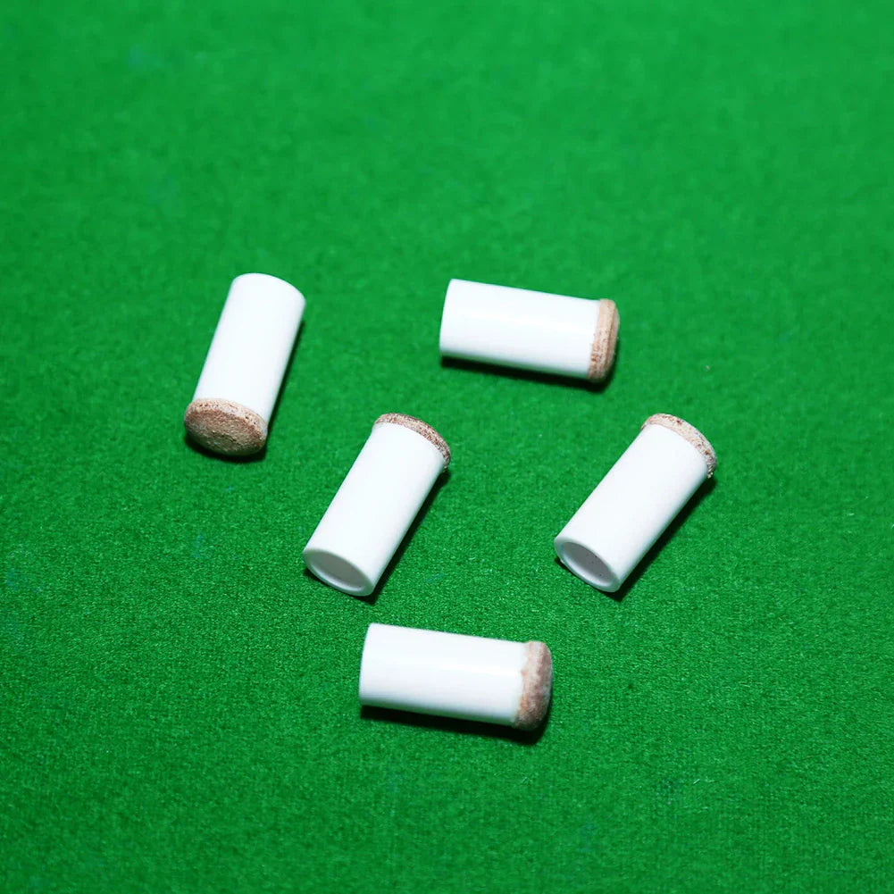 5pcs Slipon Pool Cue Tips Plastic Snooker Cue