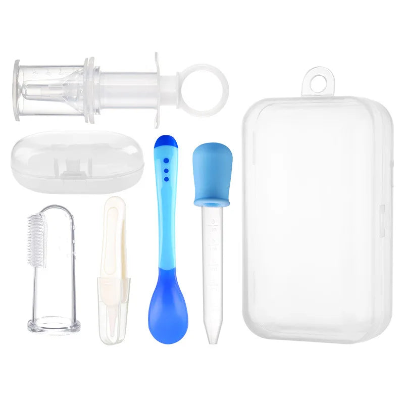 5pcs/set Baby Oral Liquid Medicine Dropper Temperature Sensing