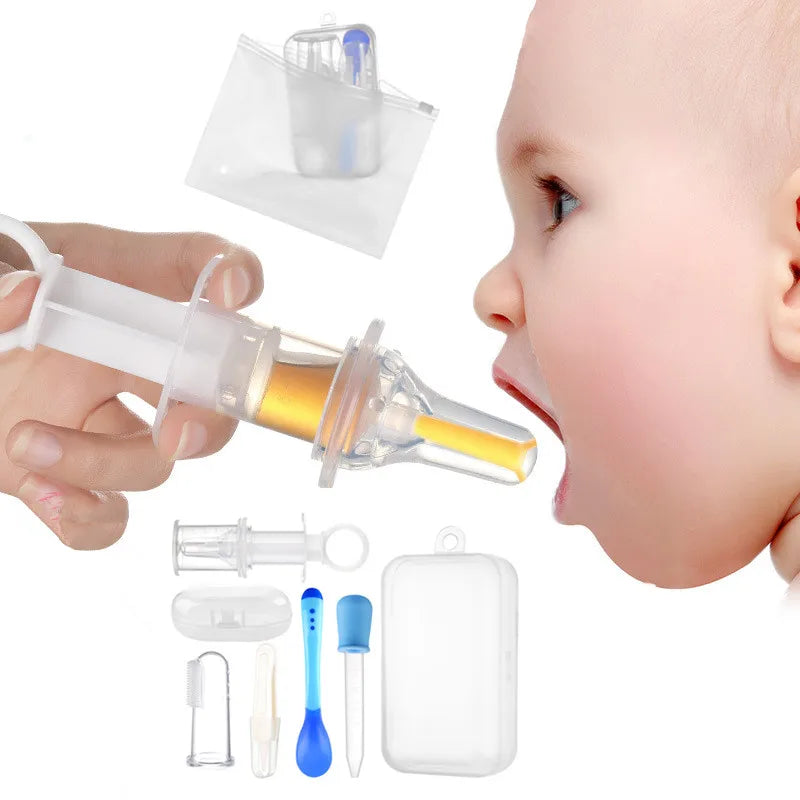 5pcs/set Baby Oral Liquid Medicine Dropper Temperature Sensing