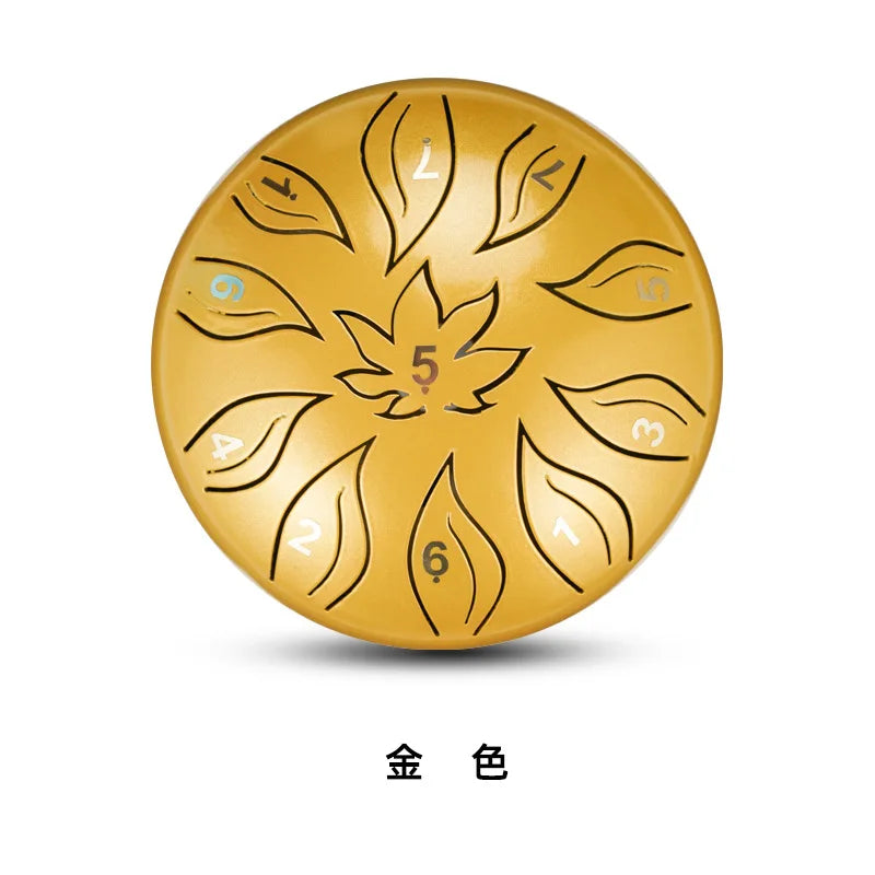 6 Inch 11 Tone Tongue Drum Handpan Gold