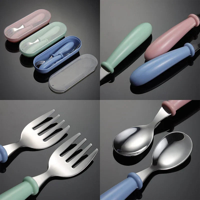 6 Pieces Kids Toddler Utensils Stainless Steel Fork