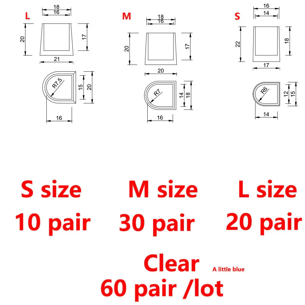 60 Pairs Lot Heel Protectors High Heeler