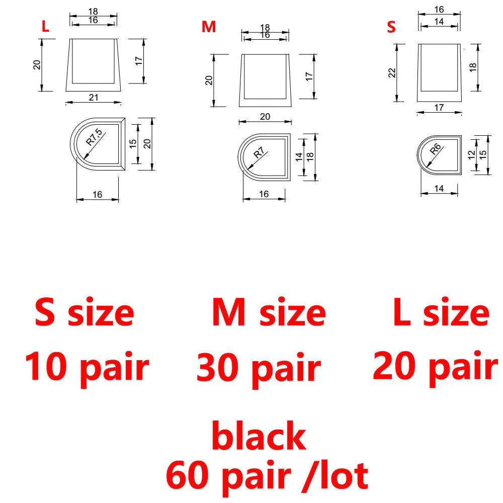 60 Pairs Lot Heel Protectors High Heeler