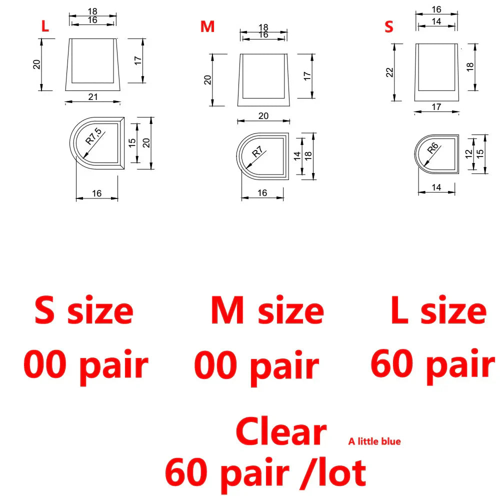 60 Pairs Lot Heel Protectors High Heeler
