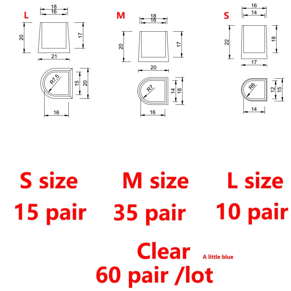 60 Pairs Lot Heel Protectors High Heeler