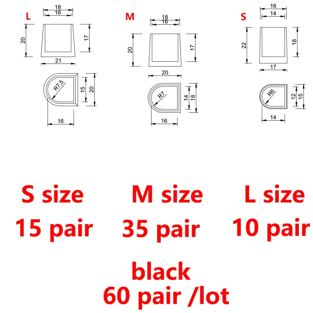 60 Pairs Lot Heel Protectors High Heeler