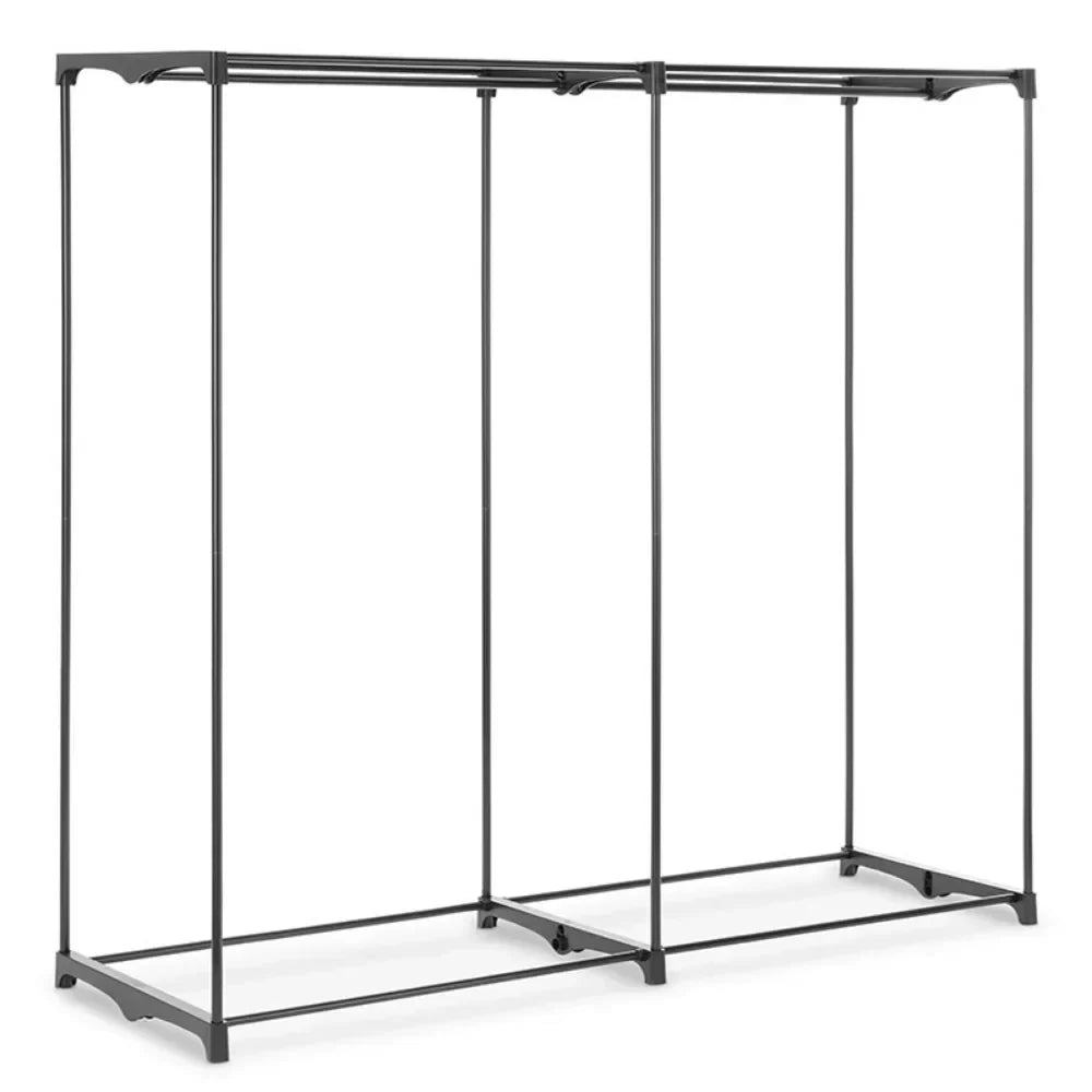 60-inch White Extra-Wide Portable Closets Wardrobe Cabinets for