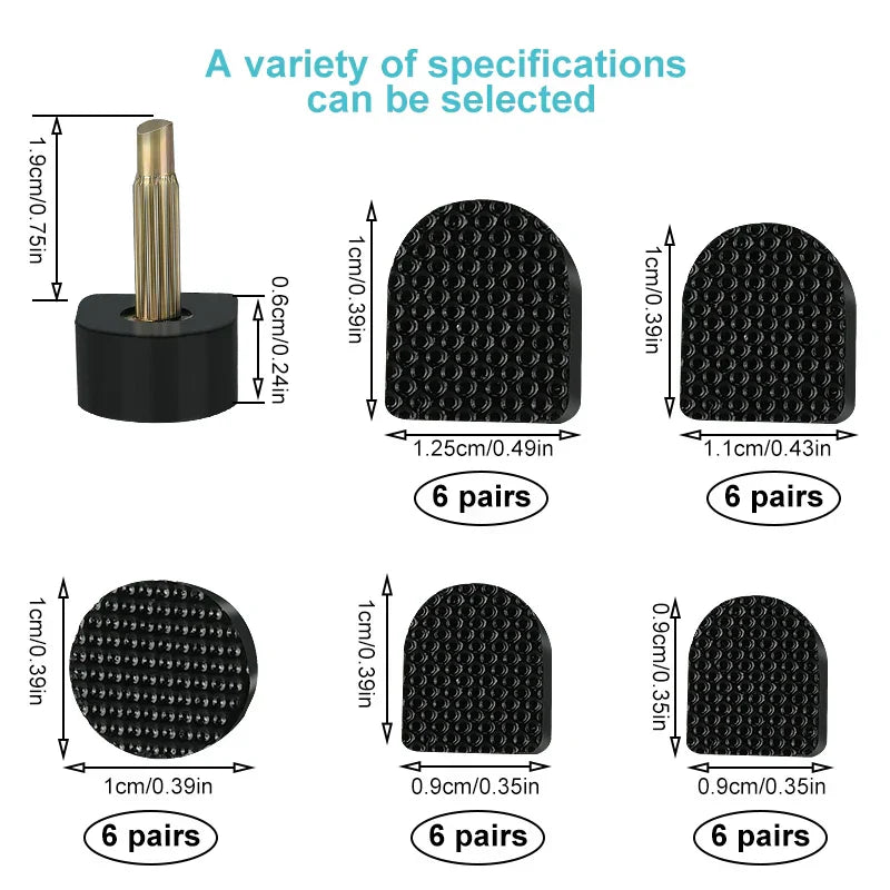 60PcsSet High Heel Stoppers Repair Tips Pins