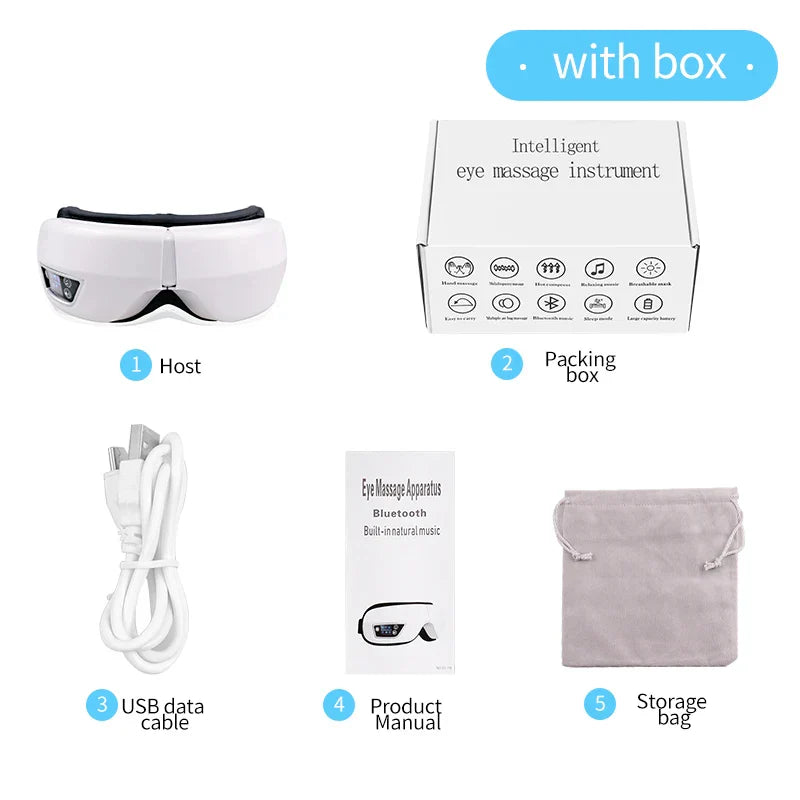 6D Smart Eye Massager Vibration Hot Airbag Compress