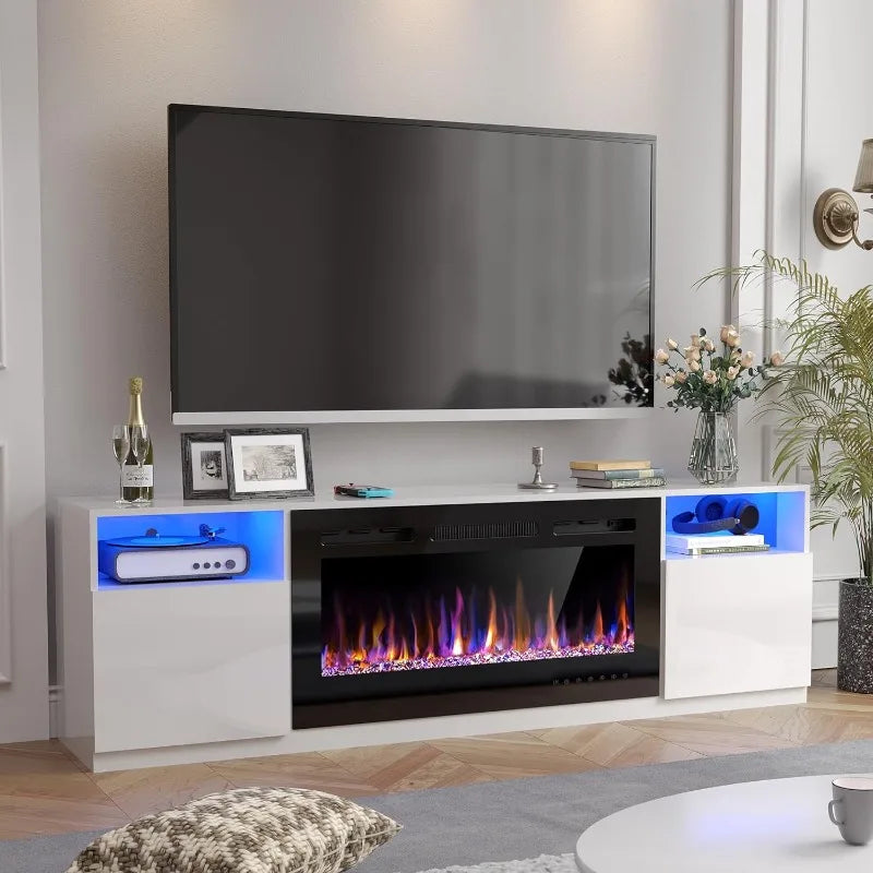 70" Fireplace TV Stand for Up to 80"
