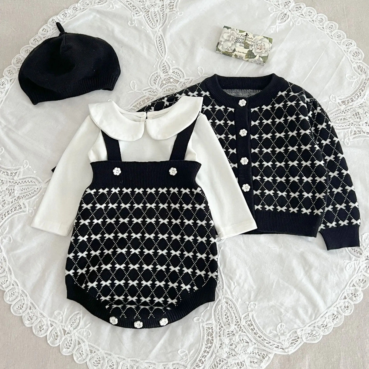 7058 Baby Clothing Set 2023 Autumn New Knitted