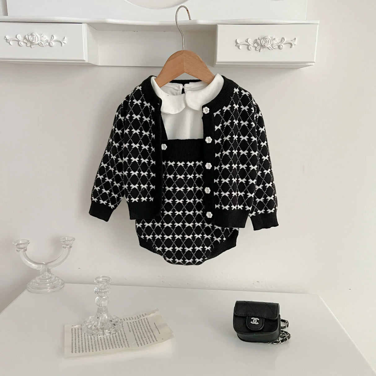 7058 Baby Clothing Set 2023 Autumn New Knitted