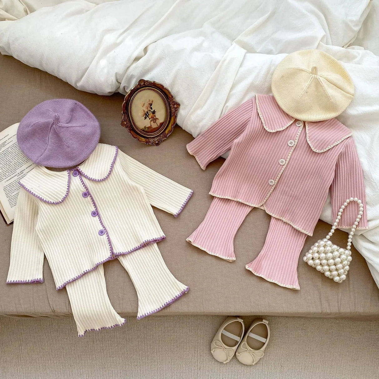 7395 Baby Clothing Set 2023 Autumn New Knitted