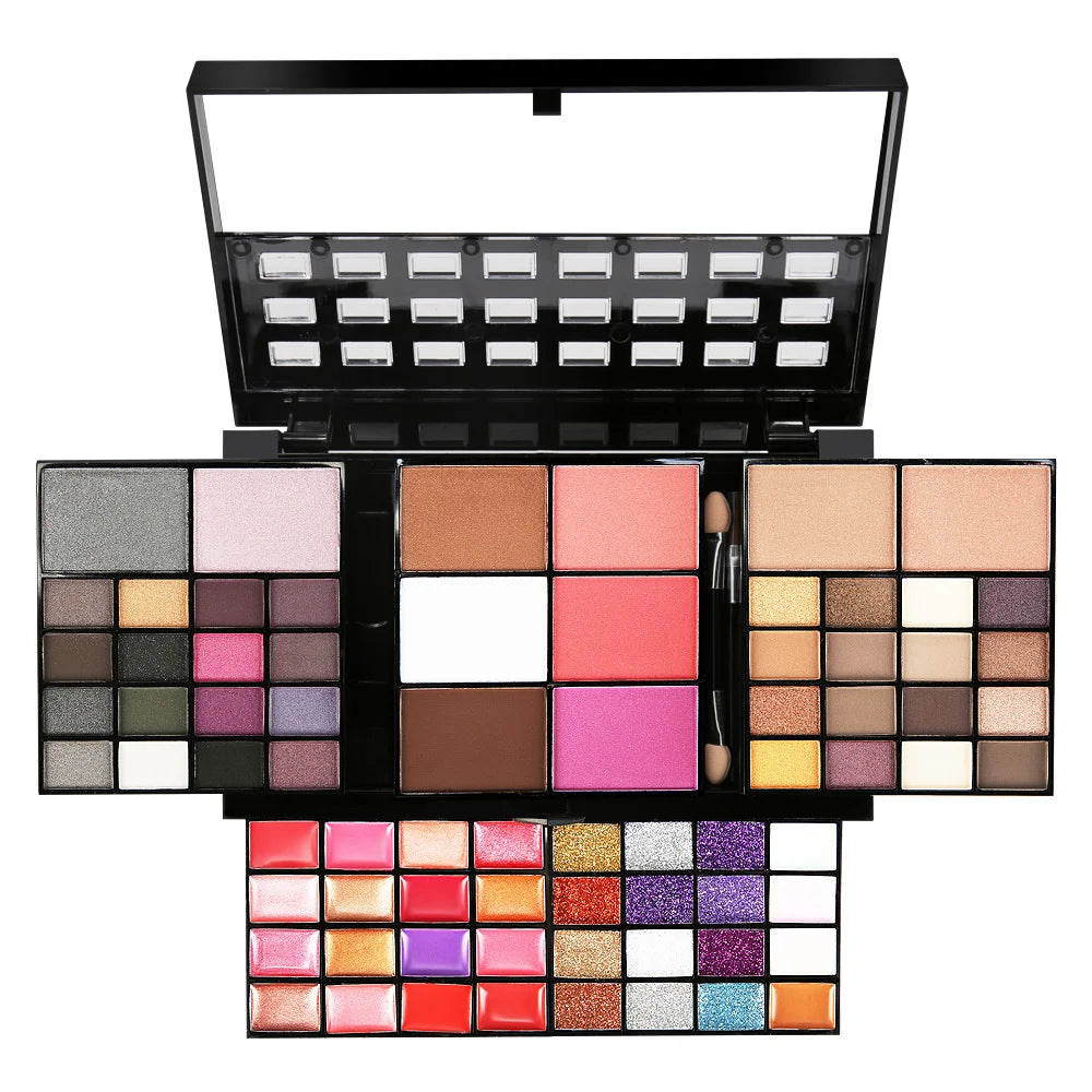 74 Color Eyeshadow Lip Gloss Combination Makeup Set