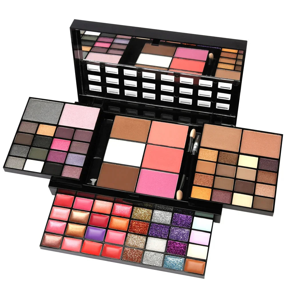 74 Color Eyeshadow Lip Gloss Combination Makeup Set