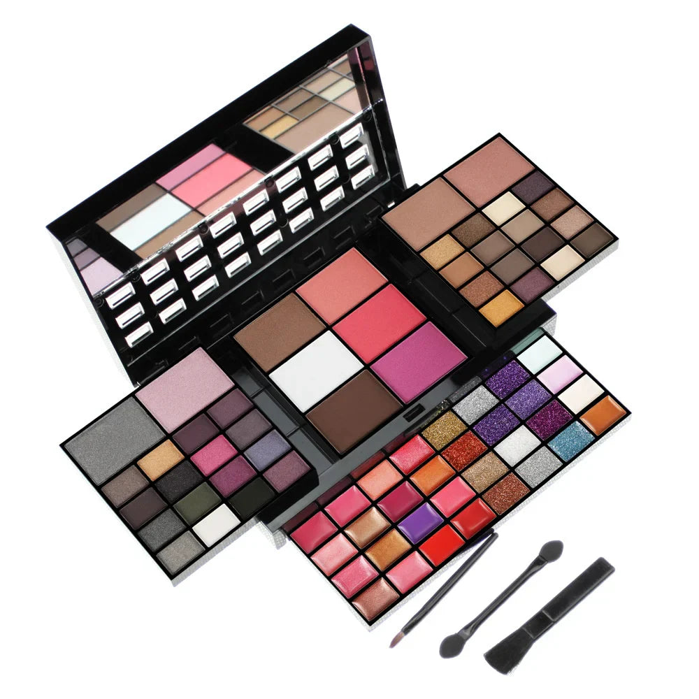 74 Color Eyeshadow Lip Gloss Combination Makeup Set