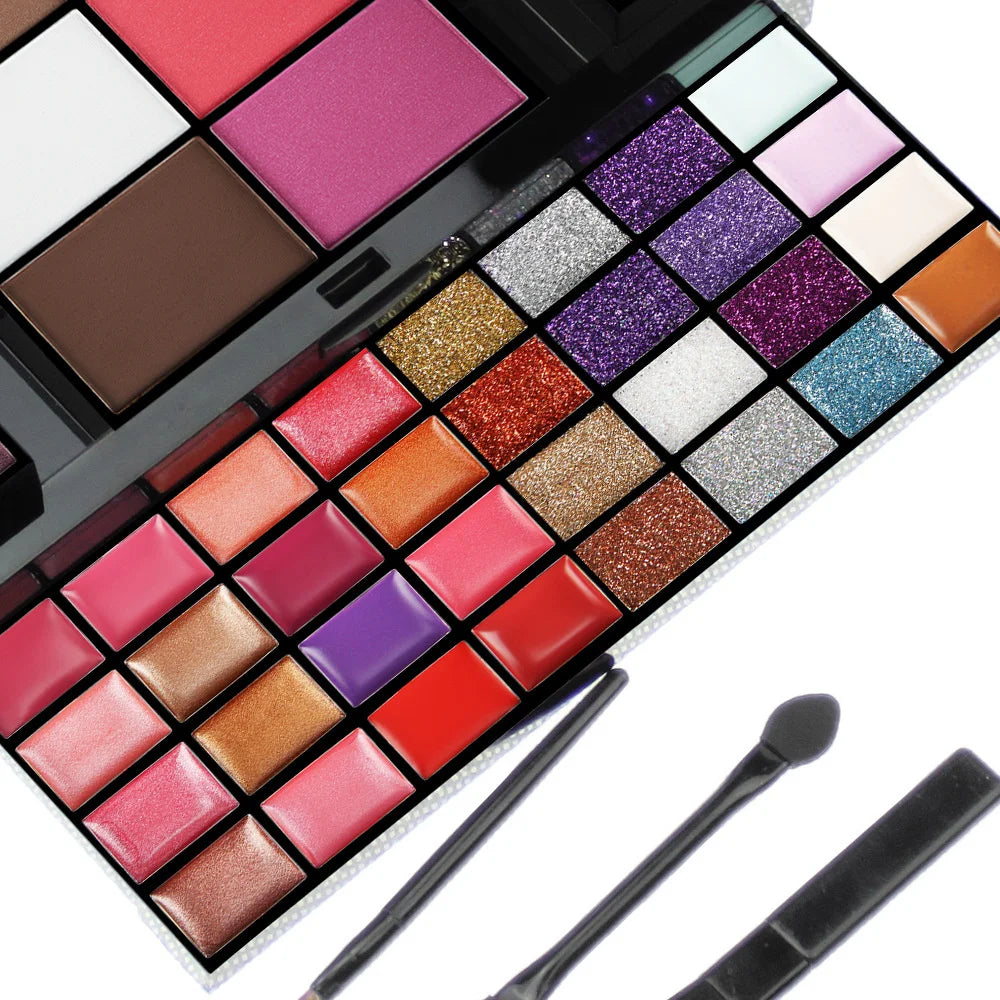 74 Color Eyeshadow Lip Gloss Combination Makeup Set