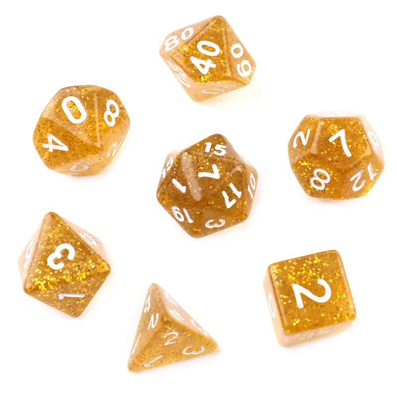 7pcs/set Polyhedral 7-Die Carved Pattern Dice Set D4