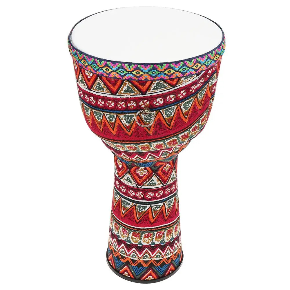 8.5 Inch Beautiful African Djembe Drum Colorful Cloth