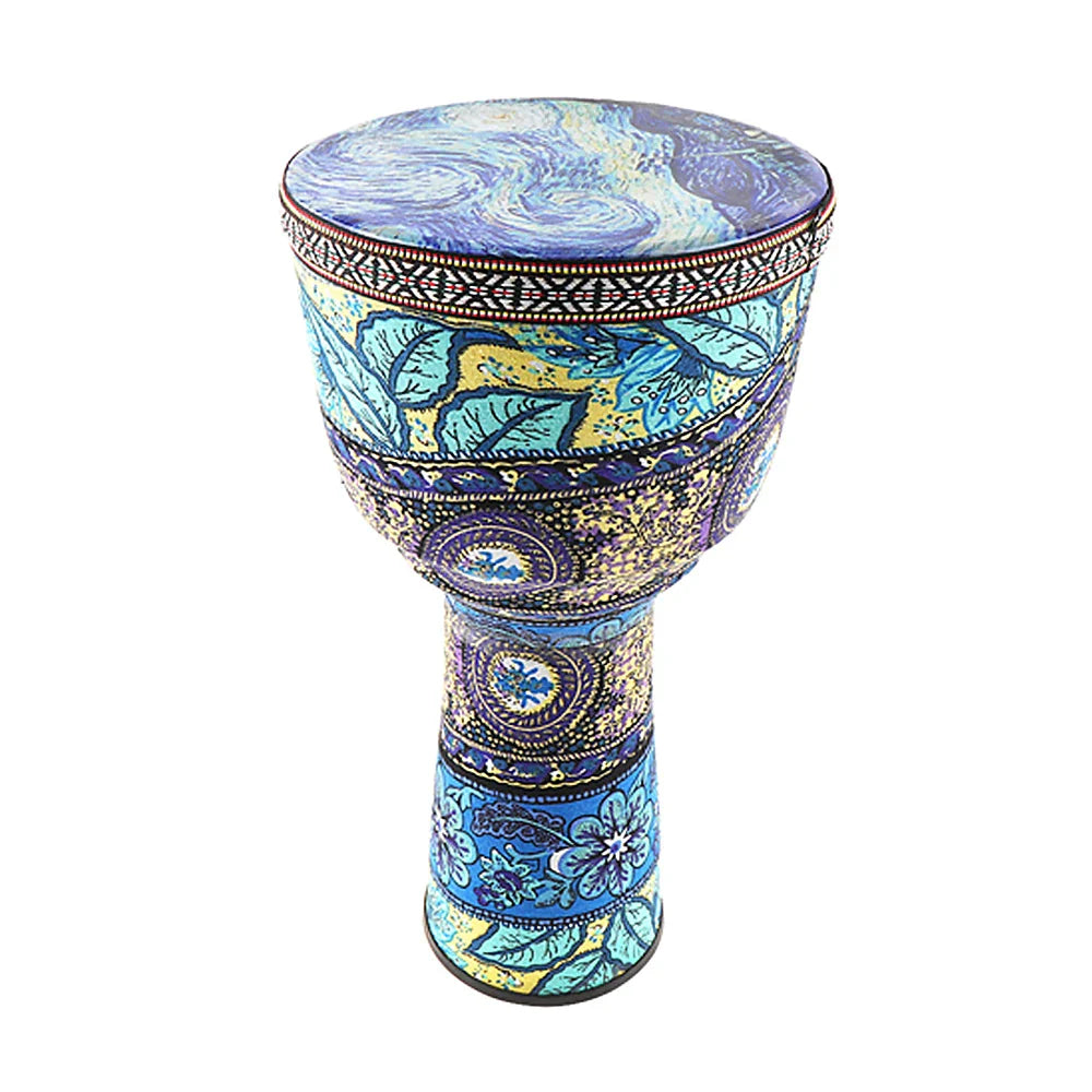 8.5 Inch Beautiful African Djembe Drum Colorful Cloth