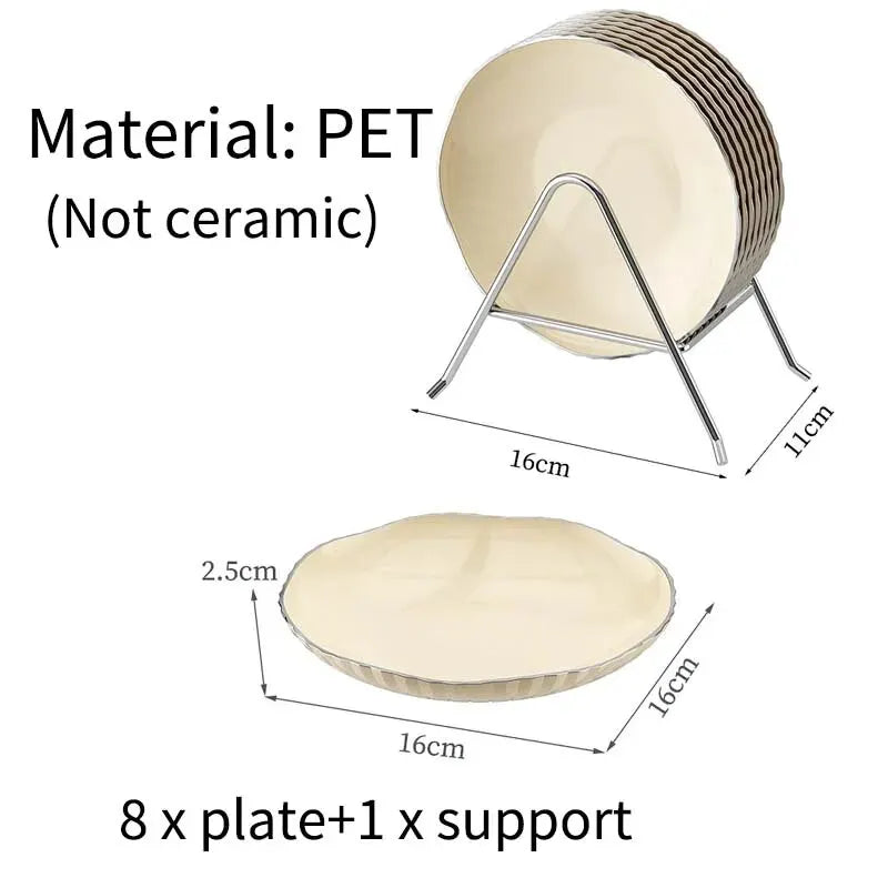 9 Pcs PET Spit Bone Dish Spit Bone