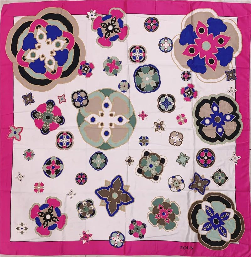 Spanishstyle oversized print handkerchief