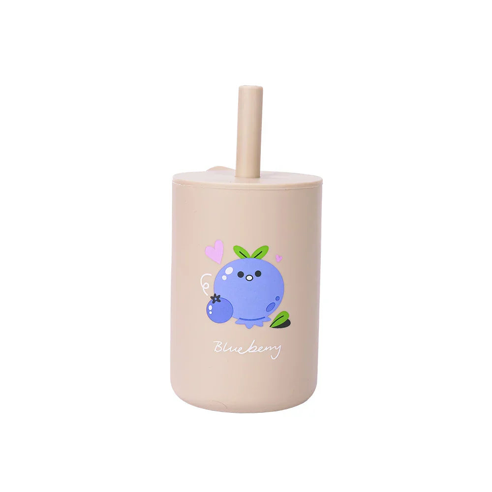 150ML Baby Silicone Cup with Exquisite Pattern Lid