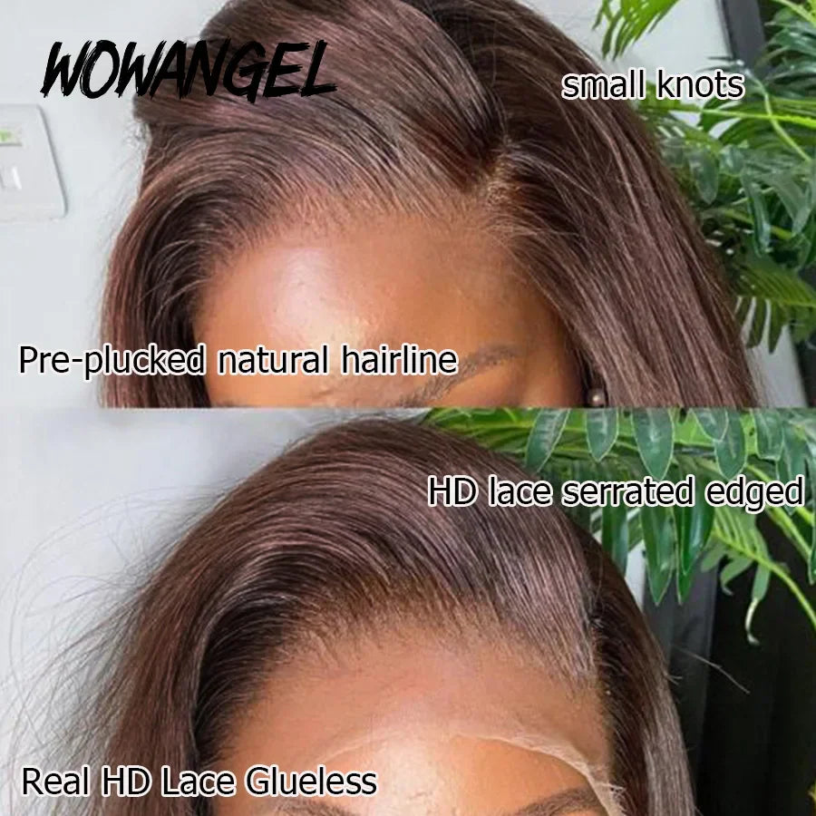 Glueless13x6 Full Frontal HD Lace Wig Chocolate Brown